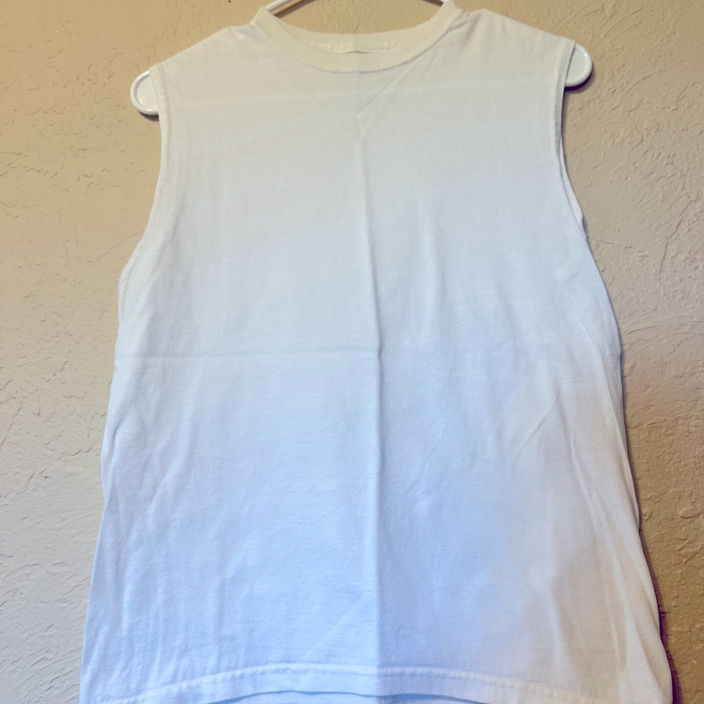 White workout shirt